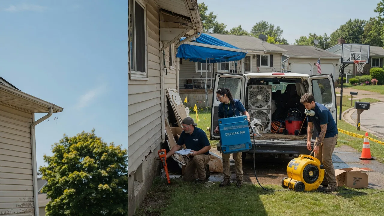 Ceiling Leak Cleanup in De Pere, WI near me